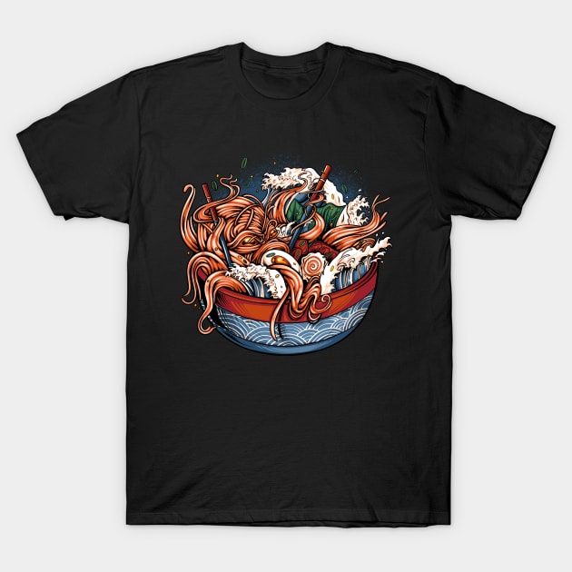 Octo Ramen T-Shirt by FUJHINE